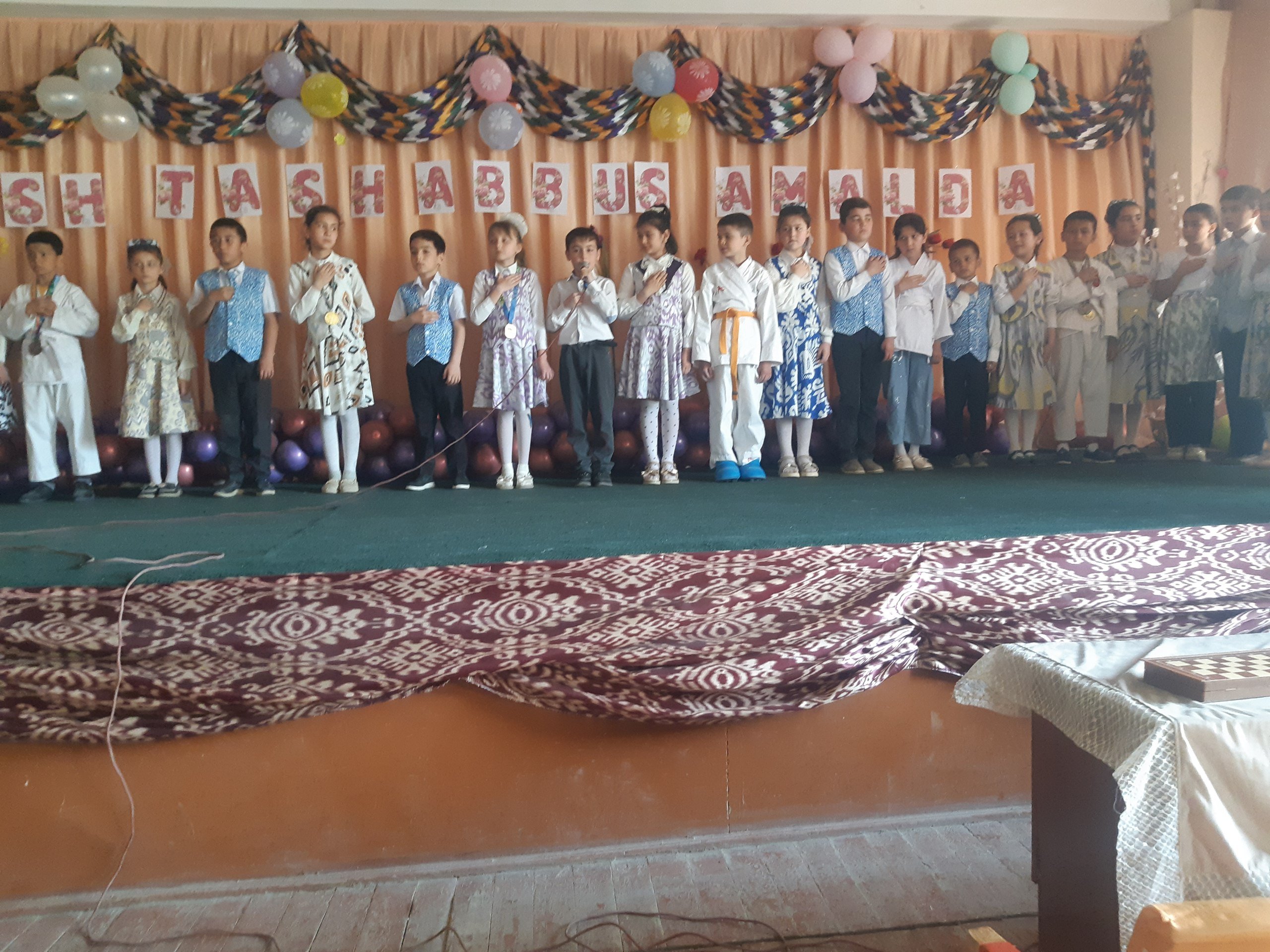 Maktabning boshlang'ich sinf o'qituvchisi Qo'chqarova Dilfuza 3-b sinf o'quvchilari bilan "Besh tashabbus amalda" mavzusida tadbir o'tkazdi"