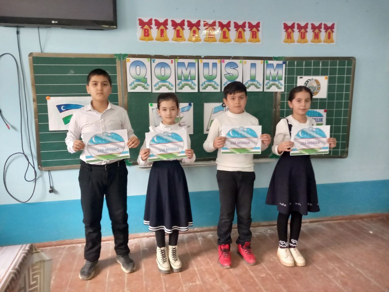8- dekabr O'zbekiston Respublikasi Konstitutsiyasi qabul qilingan kun munosabati bilan maktabda namunaviy ochiq darslar o'tkazildi.